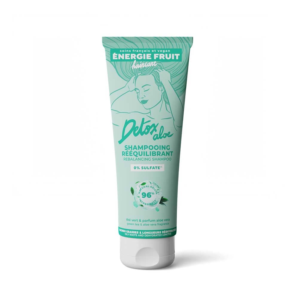 Energie Fruit Shampooing Rééquilibrant Detox Aloe Racines Grasses & Longueurs Déshydratées 250ml