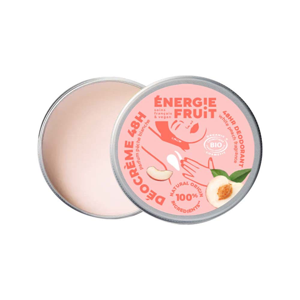 Energie Fruit Déo Crème 48H Pêche Blanche Bio 45g