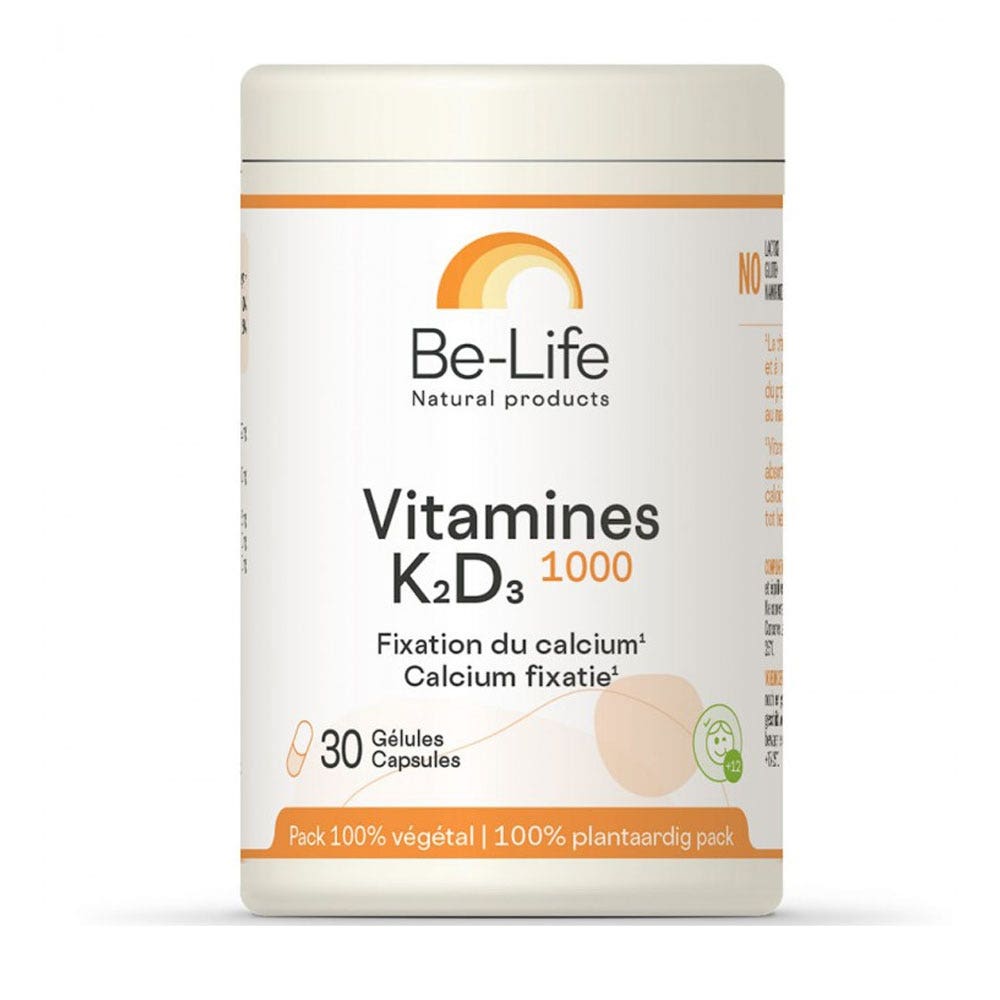 Be-Life Vitamines K2+D3 1000 30 gélules