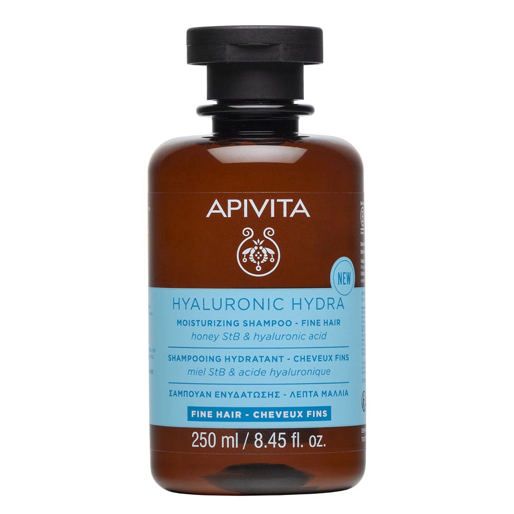 Apivita Hyaluronic Hydra Shampoing Hydratant Cheveux Fins 250ml
