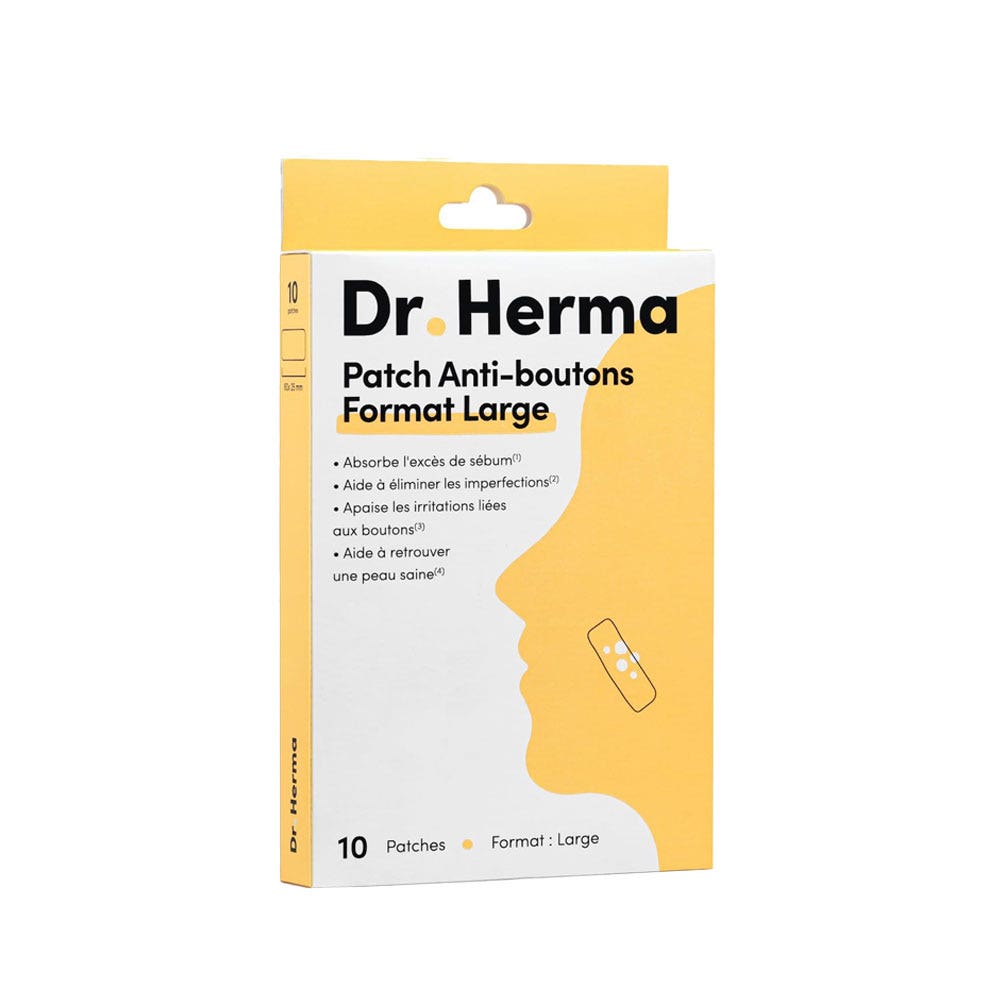 Dr. Herma Patch Anti-Boutons Format Large x10