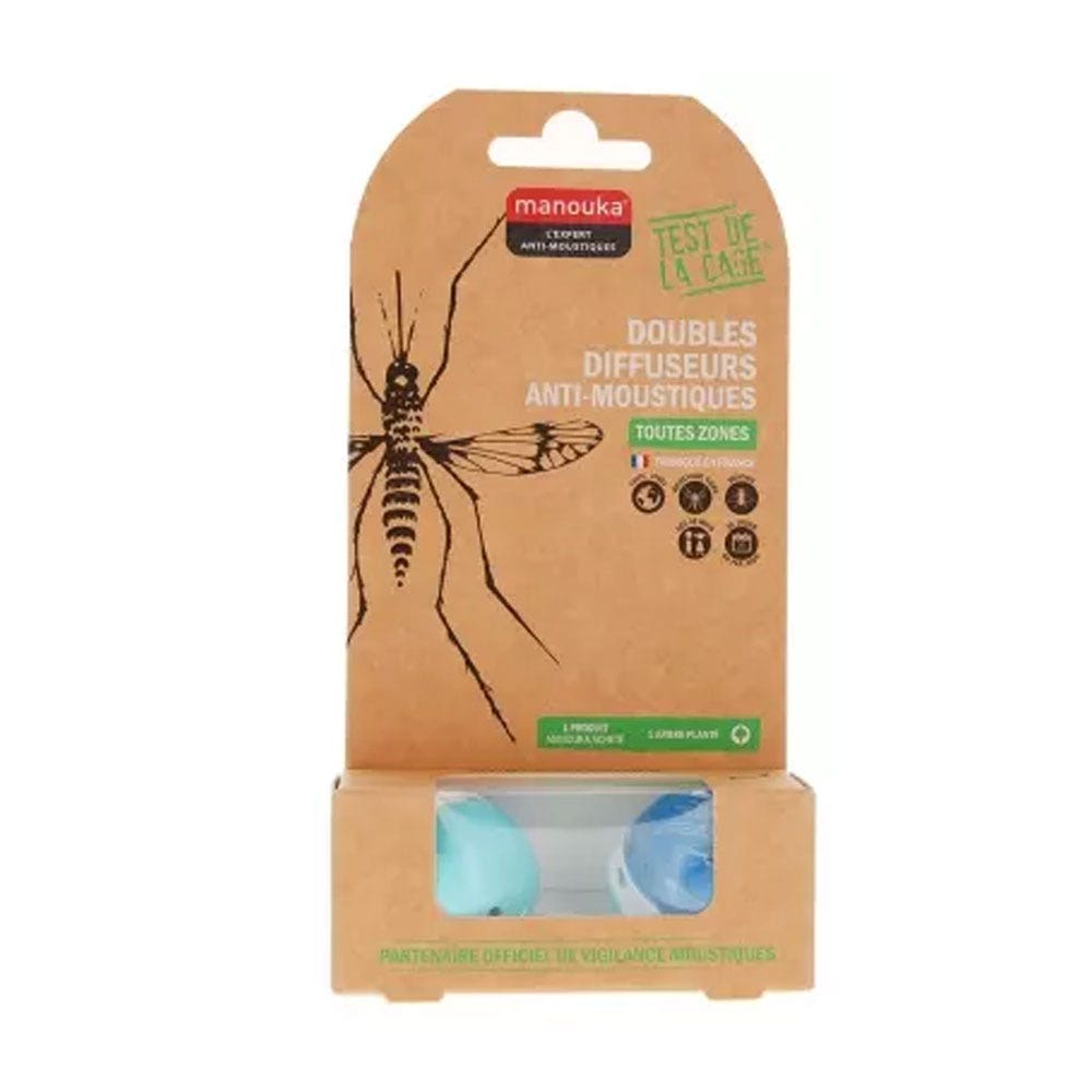 Manouka Doubles diffuseurs Anti-moustiques nomades Couleurs Toutes zones
