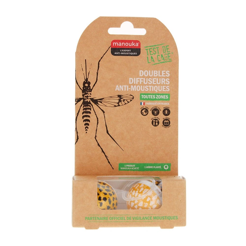 Manouka Doubles diffuseurs Anti-moustiques nomades Jungle Toutes zones