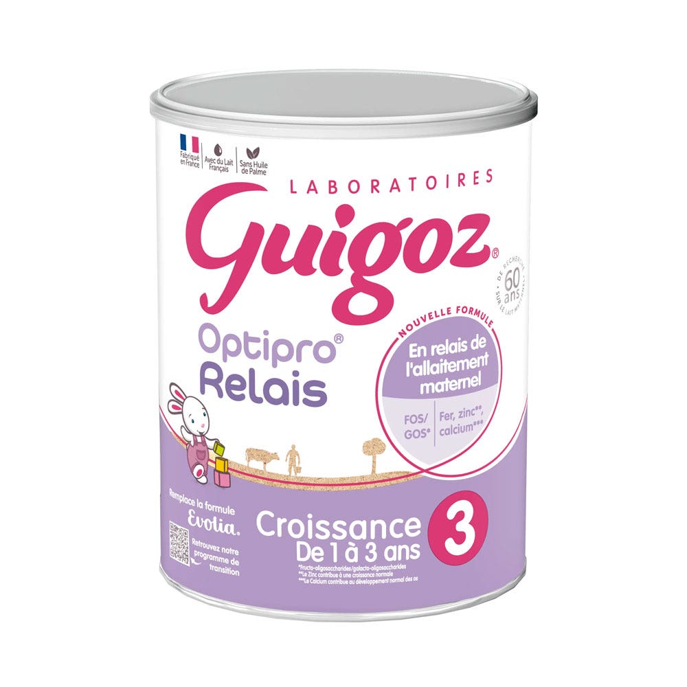 Guigoz Optipro Relais Lait En Poudre Croissance 3 De 1 À 3 Ans 800g