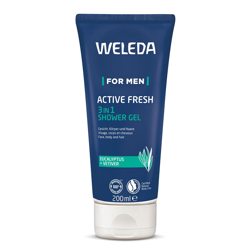 Weleda Active Fresh Gel Douche 3en1 200ml