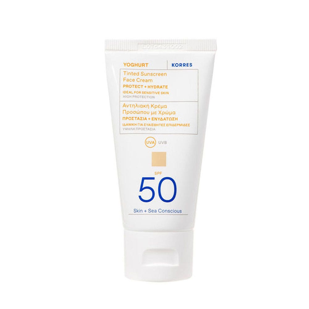 Korres Yoghurt Crème Solaire Visage Teinté SPF50 50ml