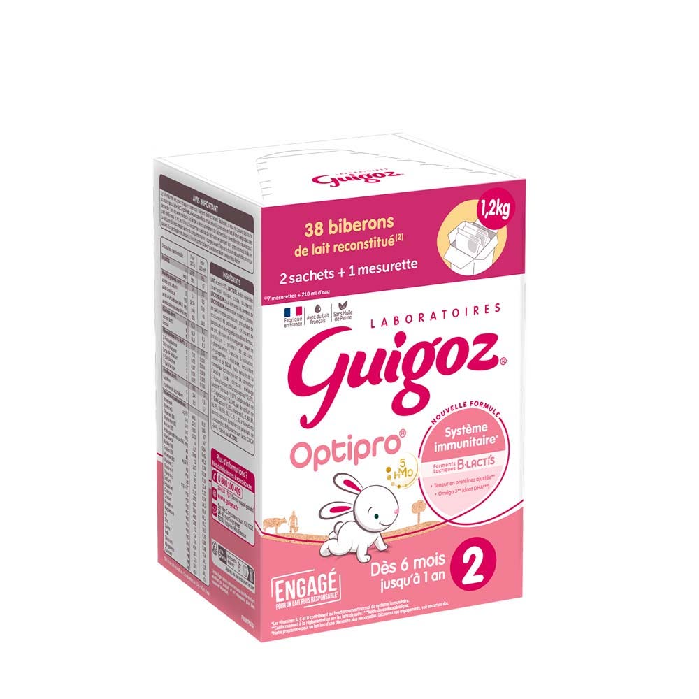 Guigoz Optipro Lait en Poudre 2 De 6 Mois À 1 An 1.2kg