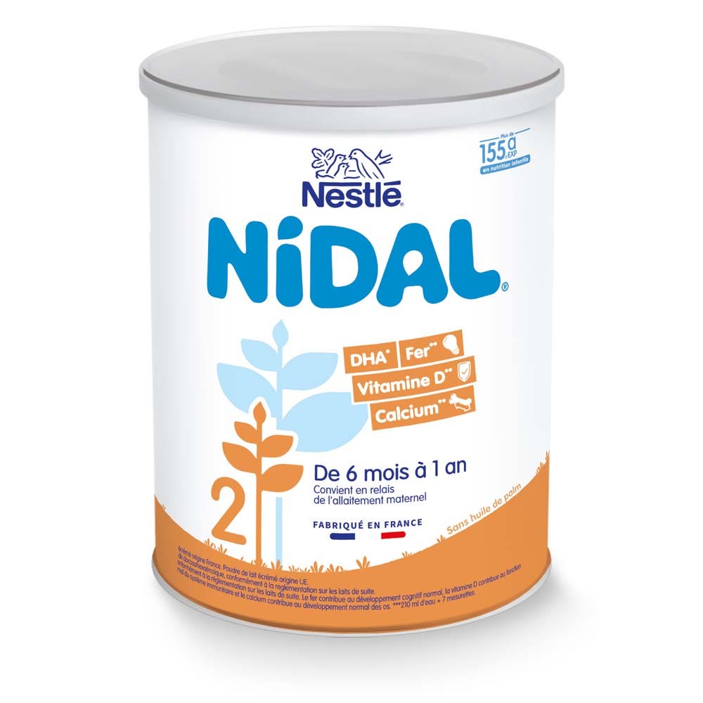 Nestlé Nidal Lait En Poudre 2 De 6 Mois À 1 An 800g