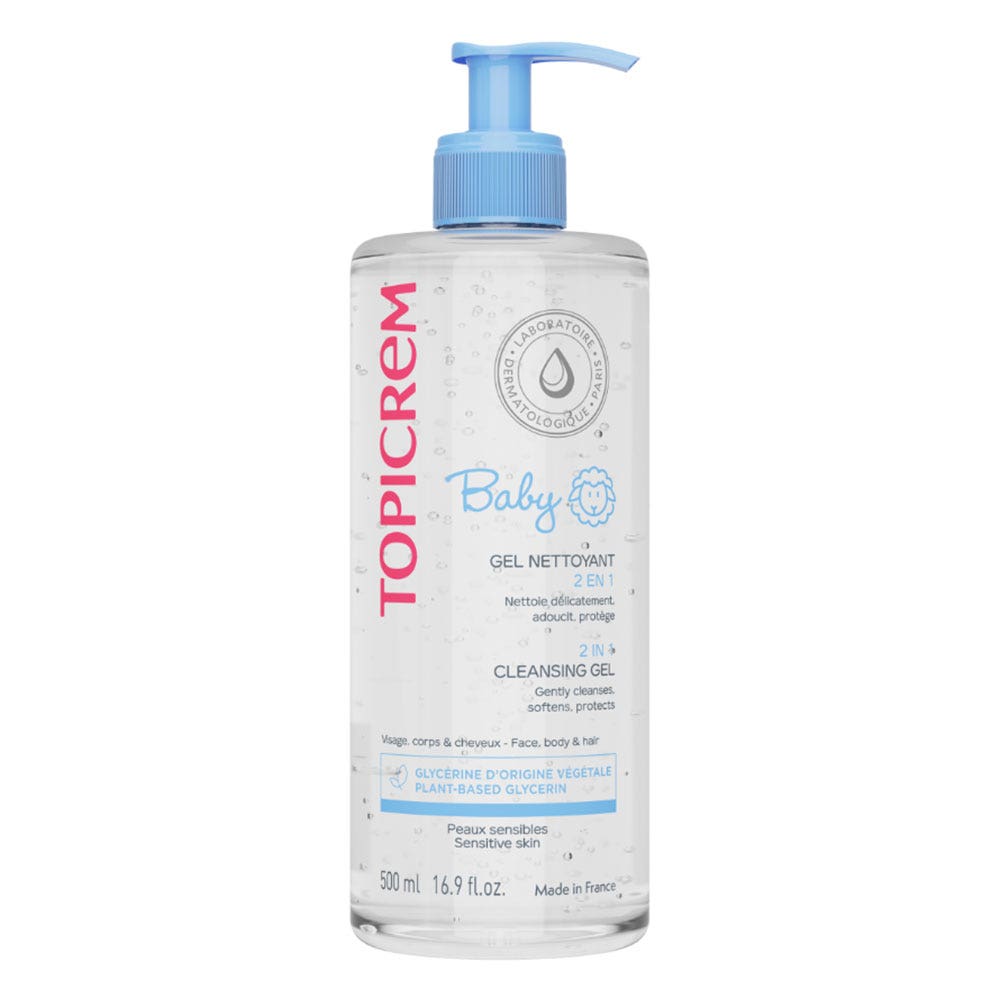 Topicrem Bébé Gel Lavant Doux Visage, corps & cheveux 500ml