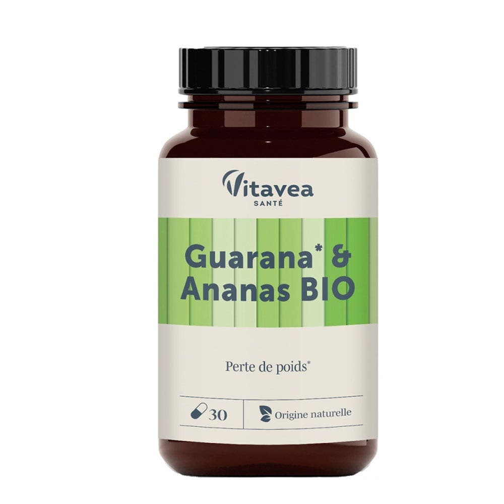 Vitavea Santé Les Essentiels Guarana & Ananas Bio Perte de poids 30 Gélules