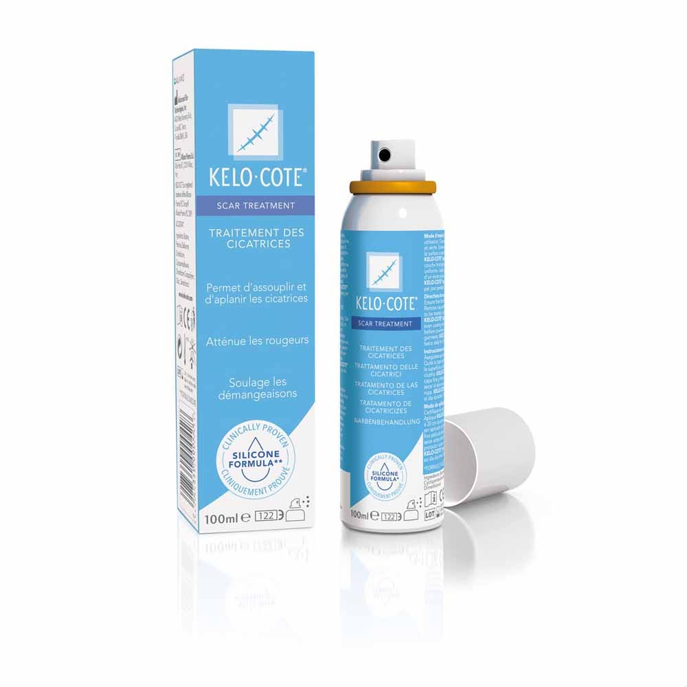 Kelo-cote Spray à base de gel de silicone pour le traitement des cicatrices 100ml