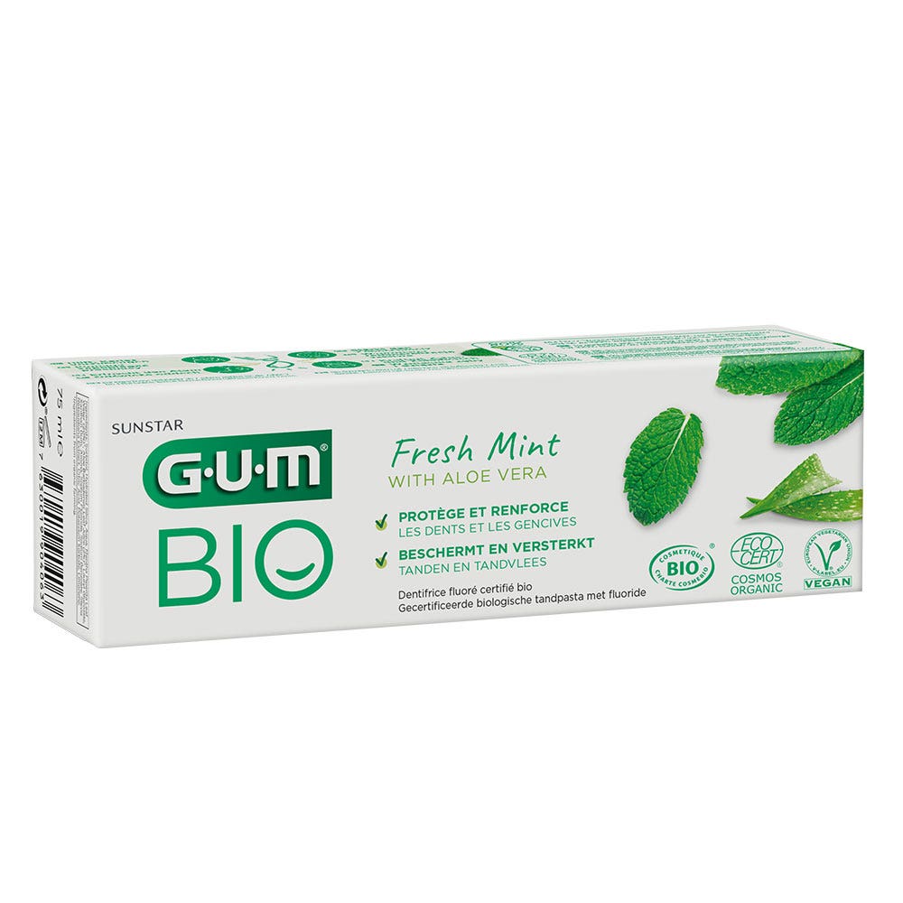 Gum Dentifrice protection quotidienne bio Fresh Mint 75ml
