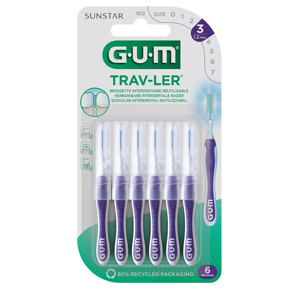 Gum Trav-ler Brossettes Interdentaires 1.2mm x6