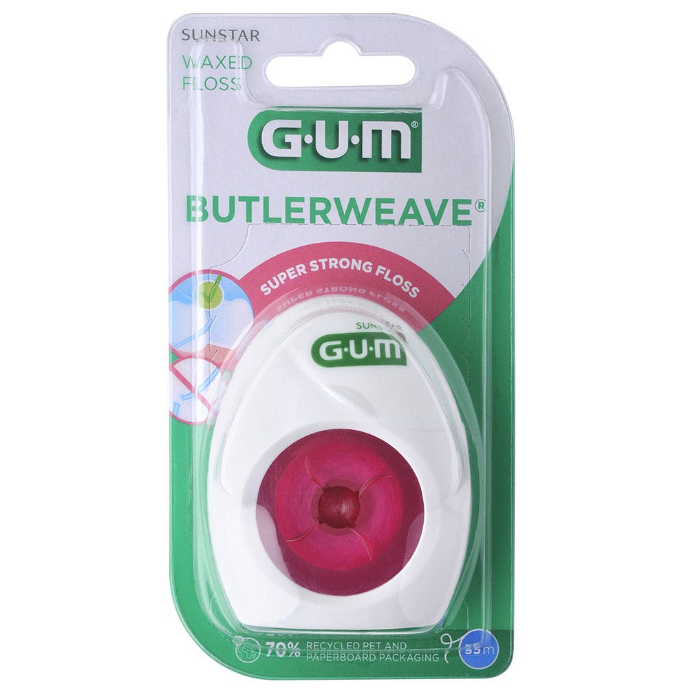 Gum Fil Dentaire Cire 55m Butlerweave Waxed