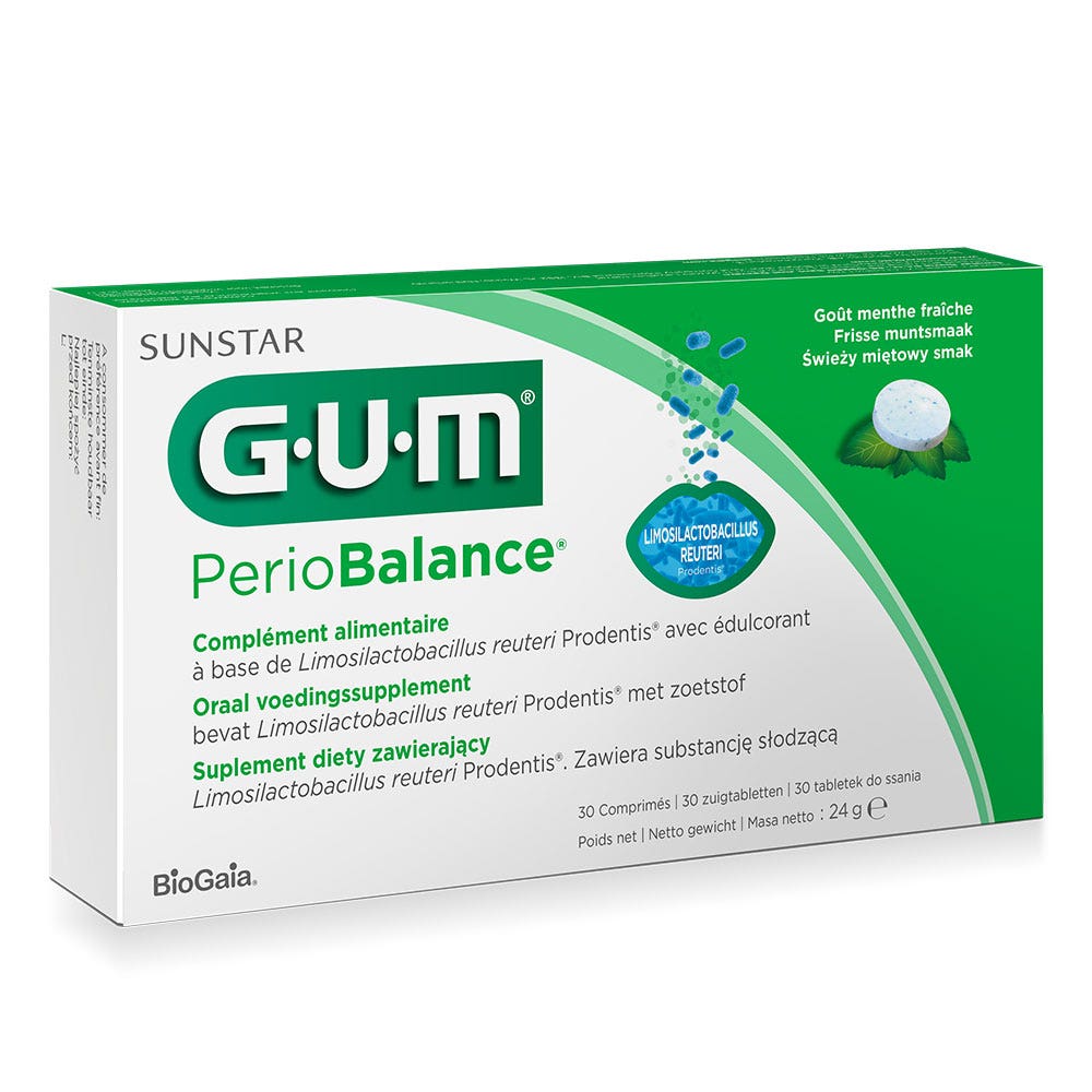 Gum PerioBalance Pastilles A Sucer Menthe 30 Comprimes