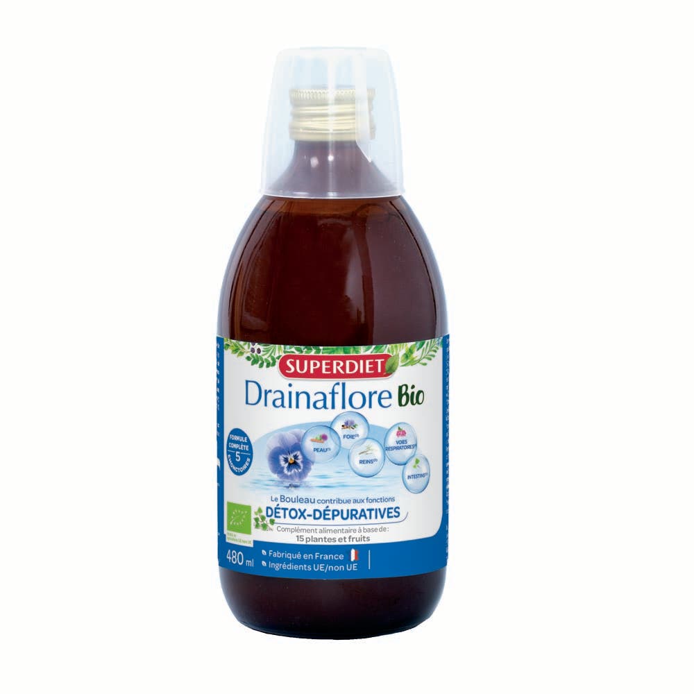 Superdiet Drainaflore Bio Détox Dépuratives 480ml
