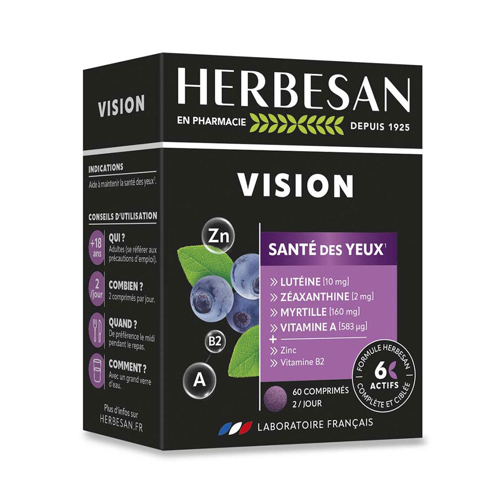 Herbesan Vision Santé Des Yeux 60 Comprimés