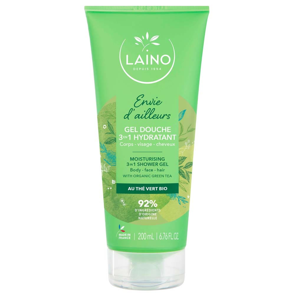 Laino Envie d'Ailleurs Gel Douche 3 en 1 au Thé Vert Bio 200ml