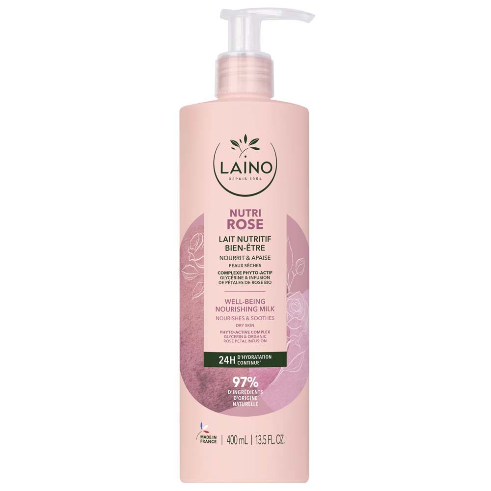 Laino Lait Nutritif Bien Être Infusion Pétales De Rose Bio Peaux Sèches 400ml