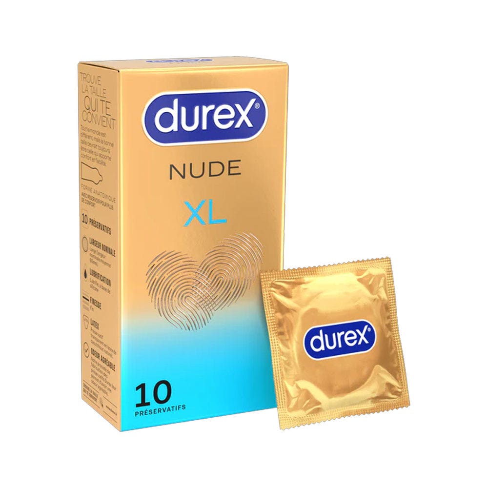Durex Nude Préservatifs Sensation Peau Contre Peau XL x10