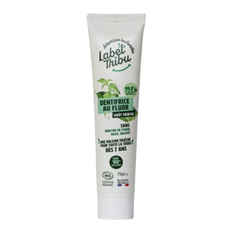 Label Tribu Dentifrice au fluor 40ml
