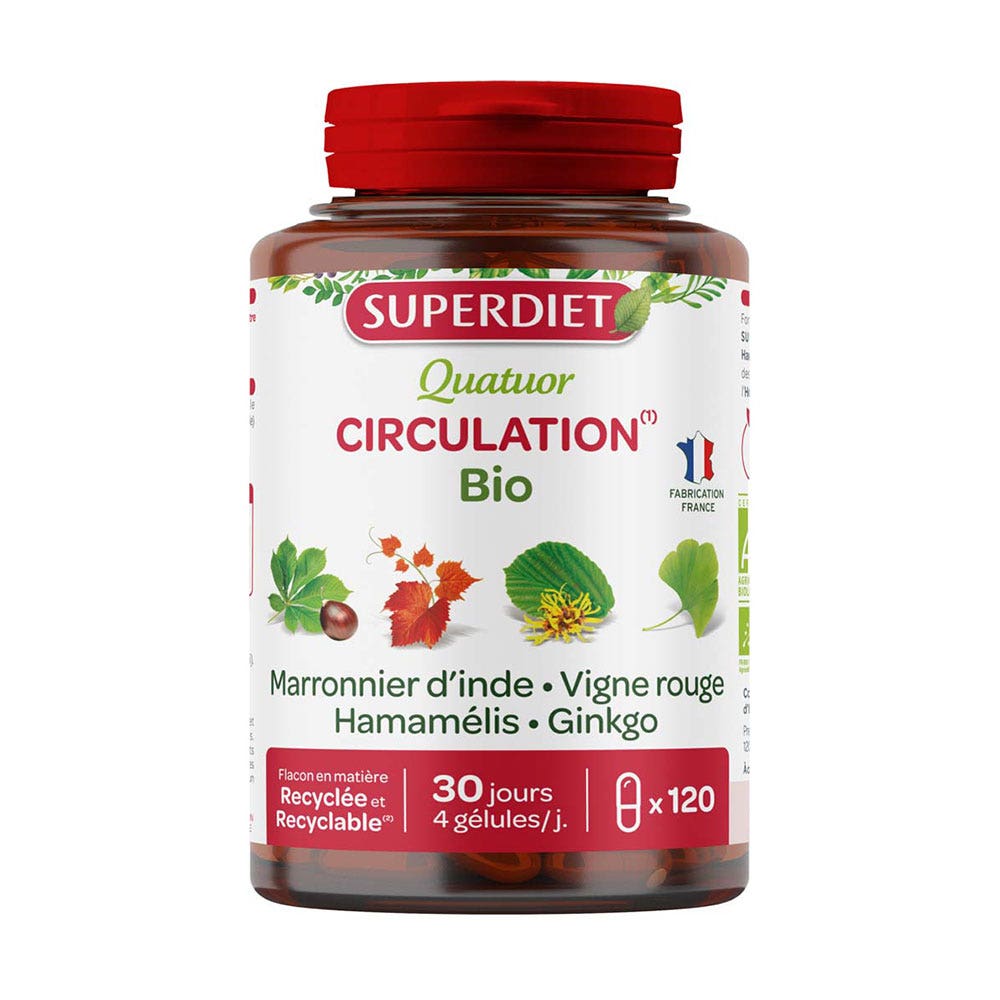Superdiet Quatuor Circulation Bio 120 Gélules