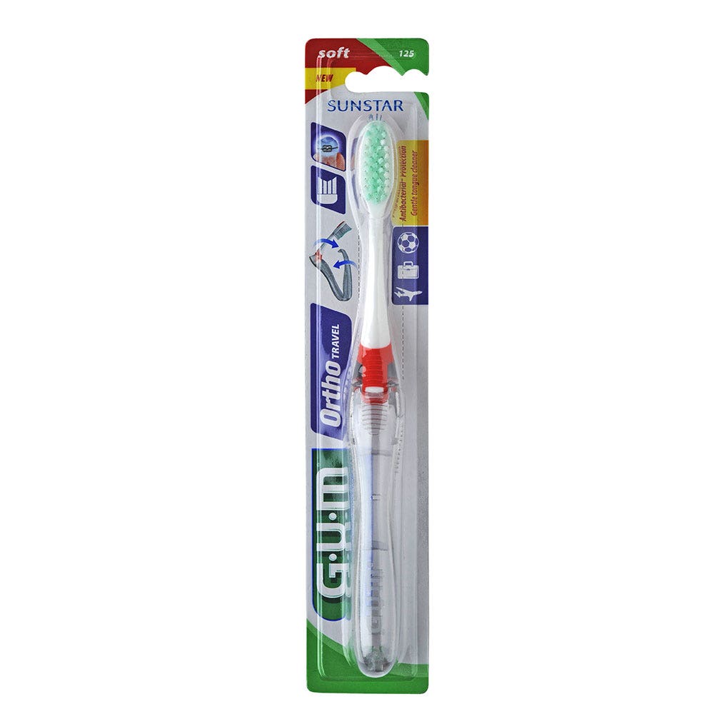 Gum Ortho Travel Brosse A Dents Ambulatoire Coupe En V