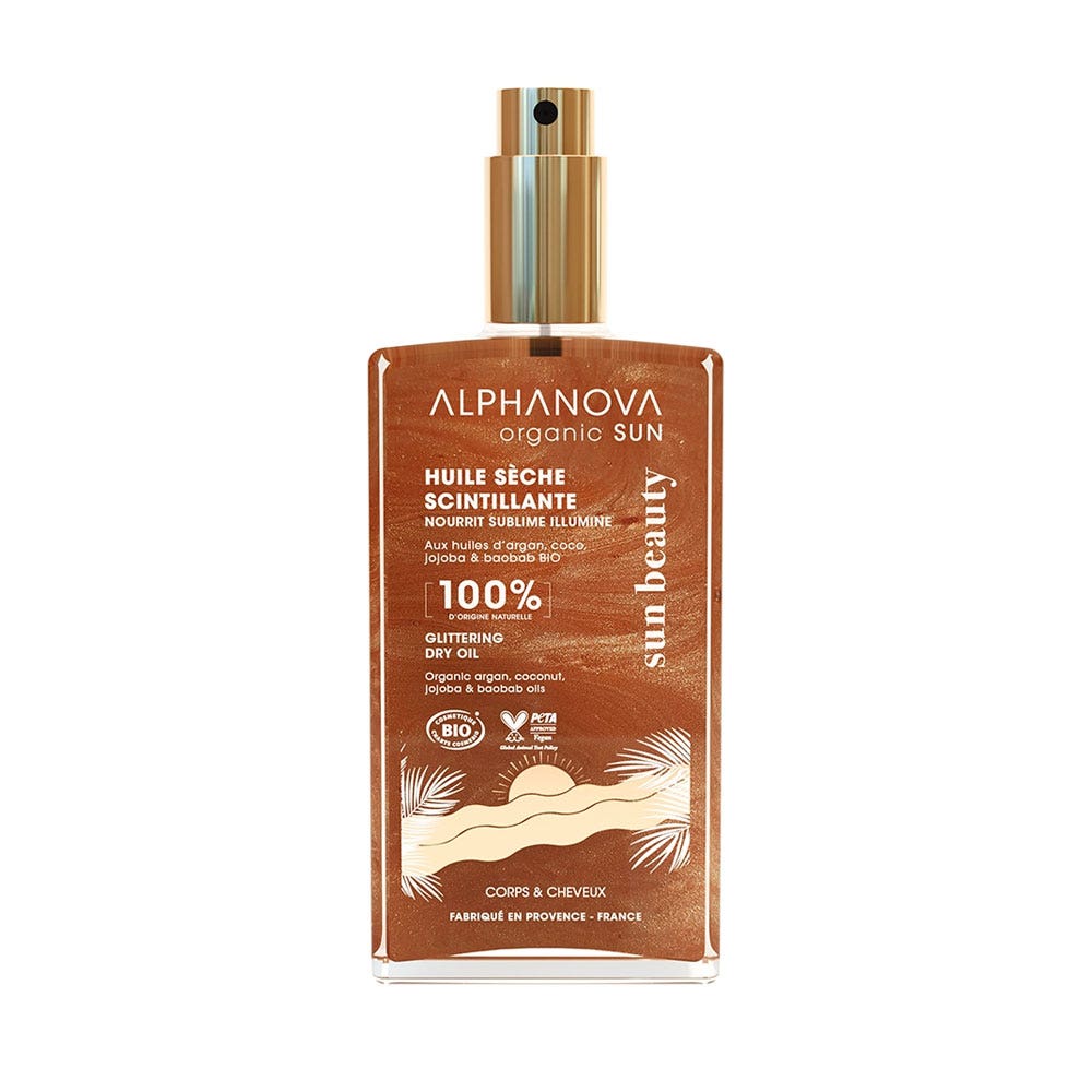 Alphanova Organic Sun Huile Sèche Scintillante Bio 100ml