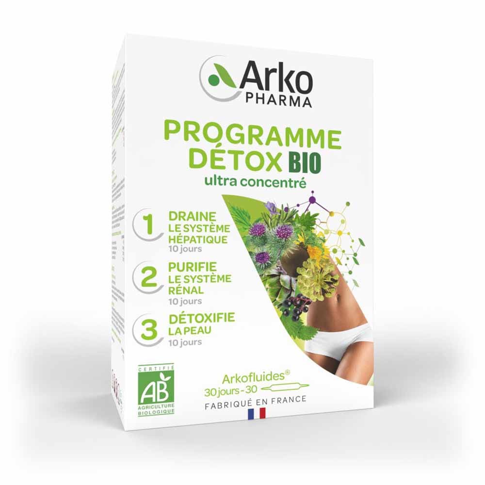 Arkopharma Arkofluides Programme Détox Triple Action Bio 3x10 Ampoules