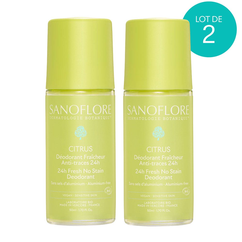 Sanoflore Deodorants Roll-on Bio Citrus 24h 2x50ml