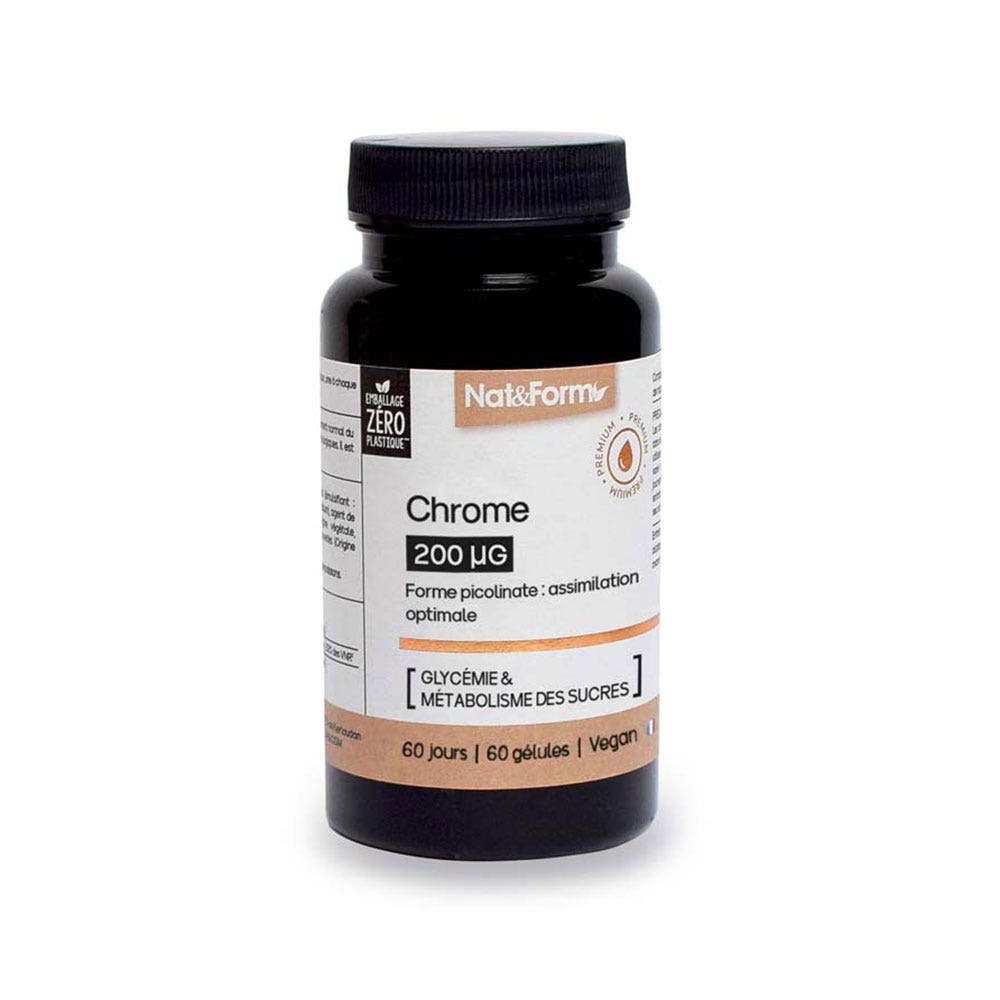 Nat&Form Nutraceutiques Premium Chrome 60 Gélules