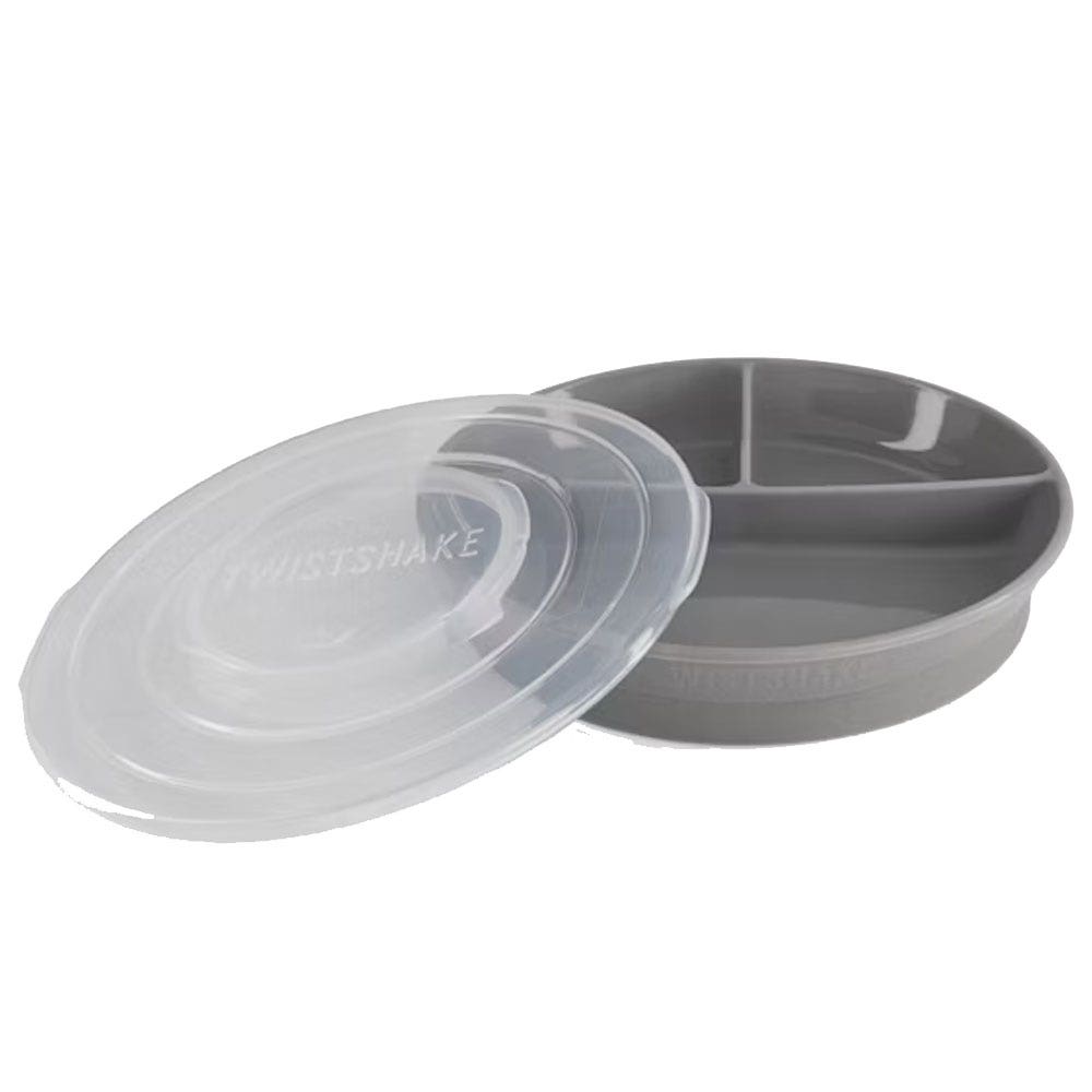 Twistshake Assiette compartimentée 6 mois+ et couvercle 210ml + 2 x 90ml