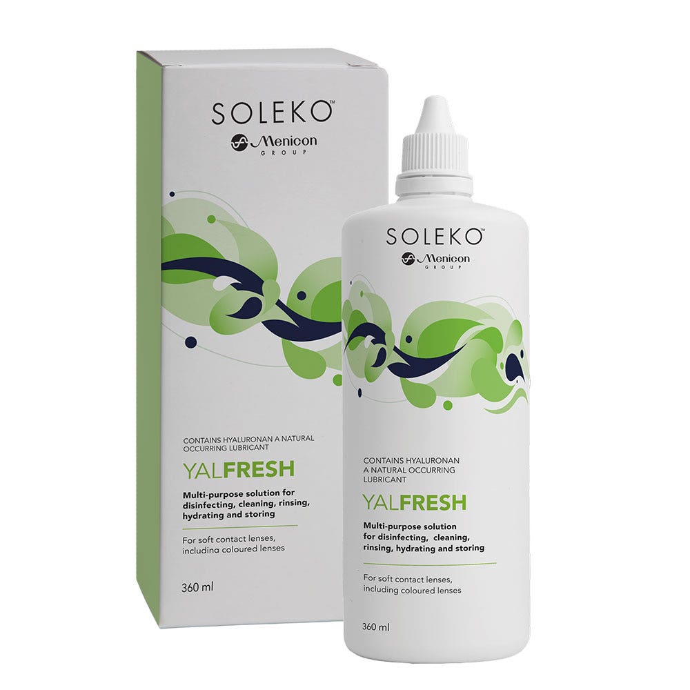 Menicon YalFresh Solution multifonctions pour lentilles souples à l'acide hyaluronique 360ml