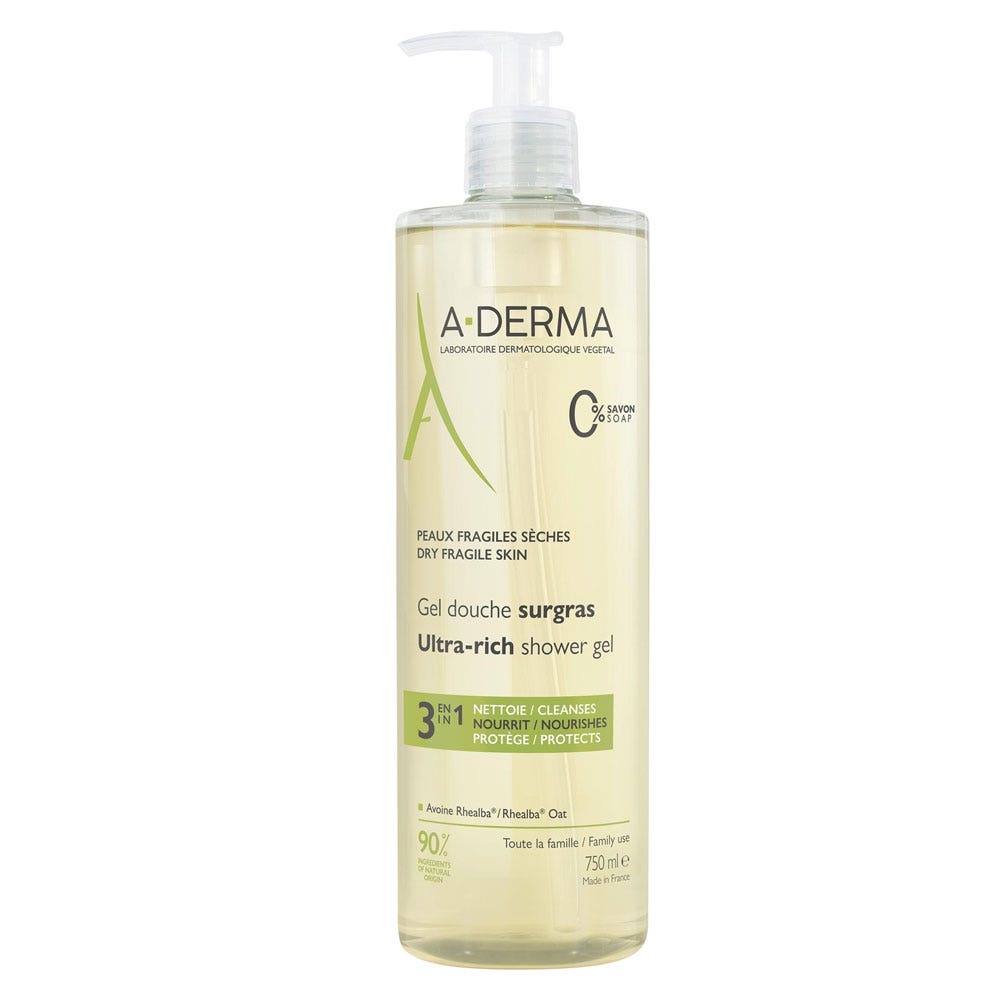 A-Derma Avoine Rhealba Gel Douche Surgras 750ml
