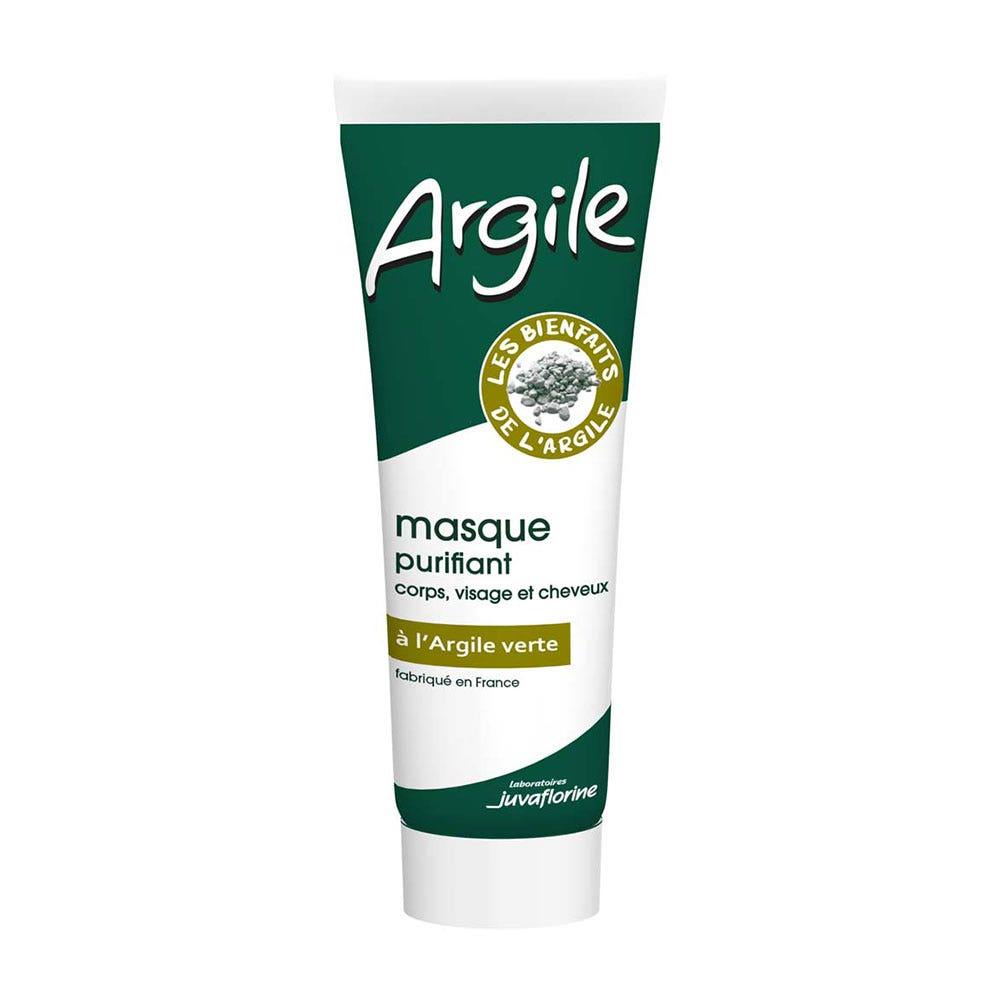 Juvaflorine Masque Purifiant Nature Corps, Visage et Cheveux A l'Argile Verte 300g