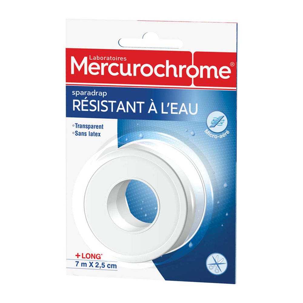Mercurochrome Sparadrap Resistant A L'eau 7 M X 2.5 Cm