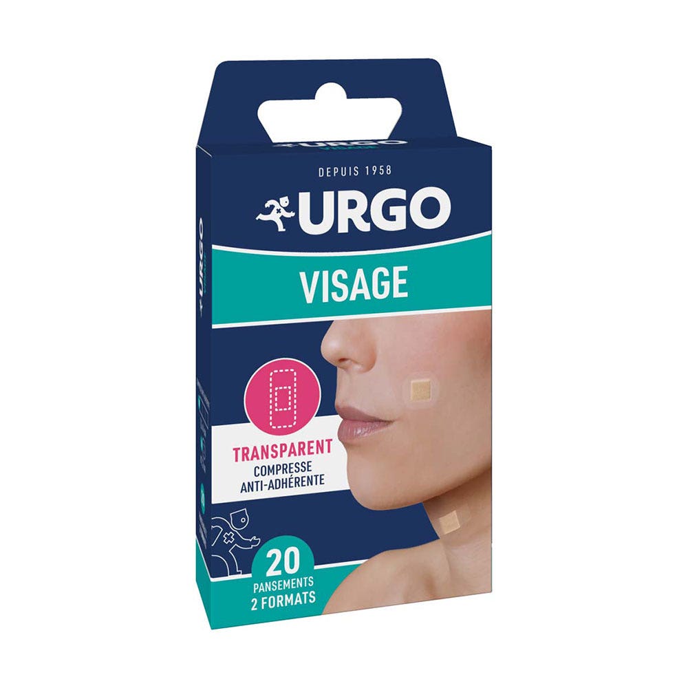 Urgo Pansements Transparent Visage 2 Formats x20