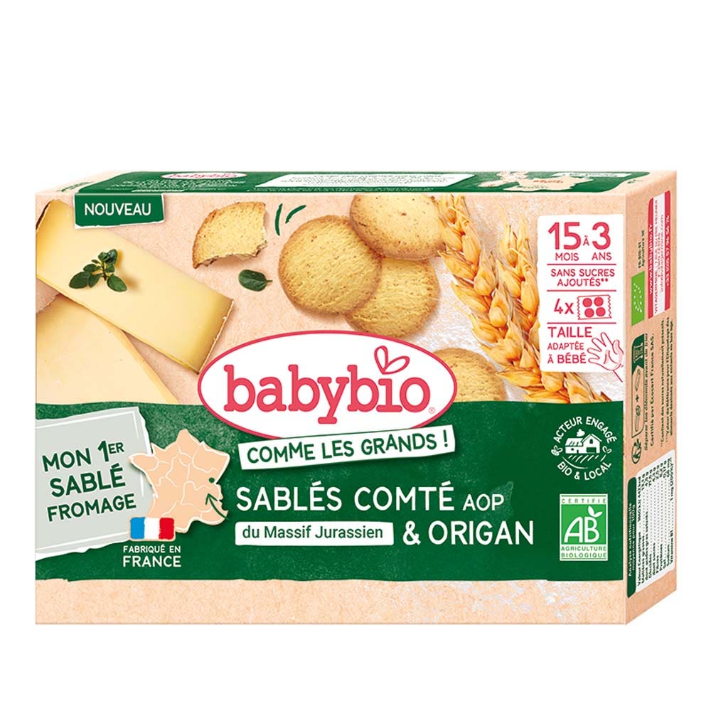 Babybio Sablés Comté AOP & Origan x16