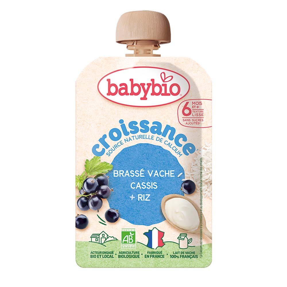 Babybio Desserts Lactés Gourde Brassé Croissance 100g