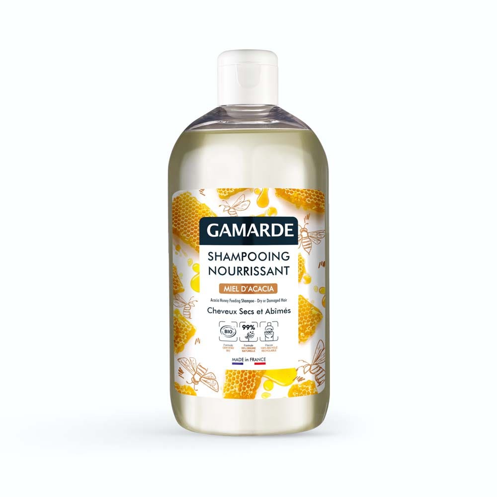 Gamarde Shampooing Nourrissant Bio Miel D'acacia Cheveux Secs Et Abîmés 500 ml