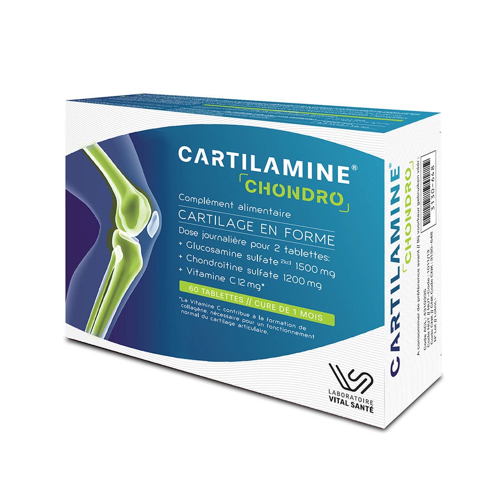 Cartilamine Chondro 60 Tablettes Cartilage en forme Effi Science