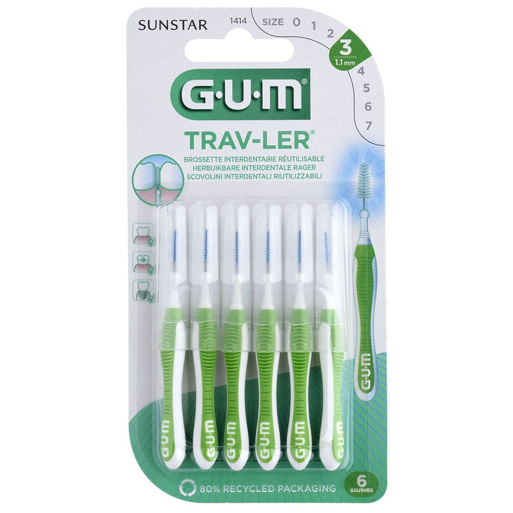 Gum Trav-ler Brossettes Interdentaires 1.1mm x6