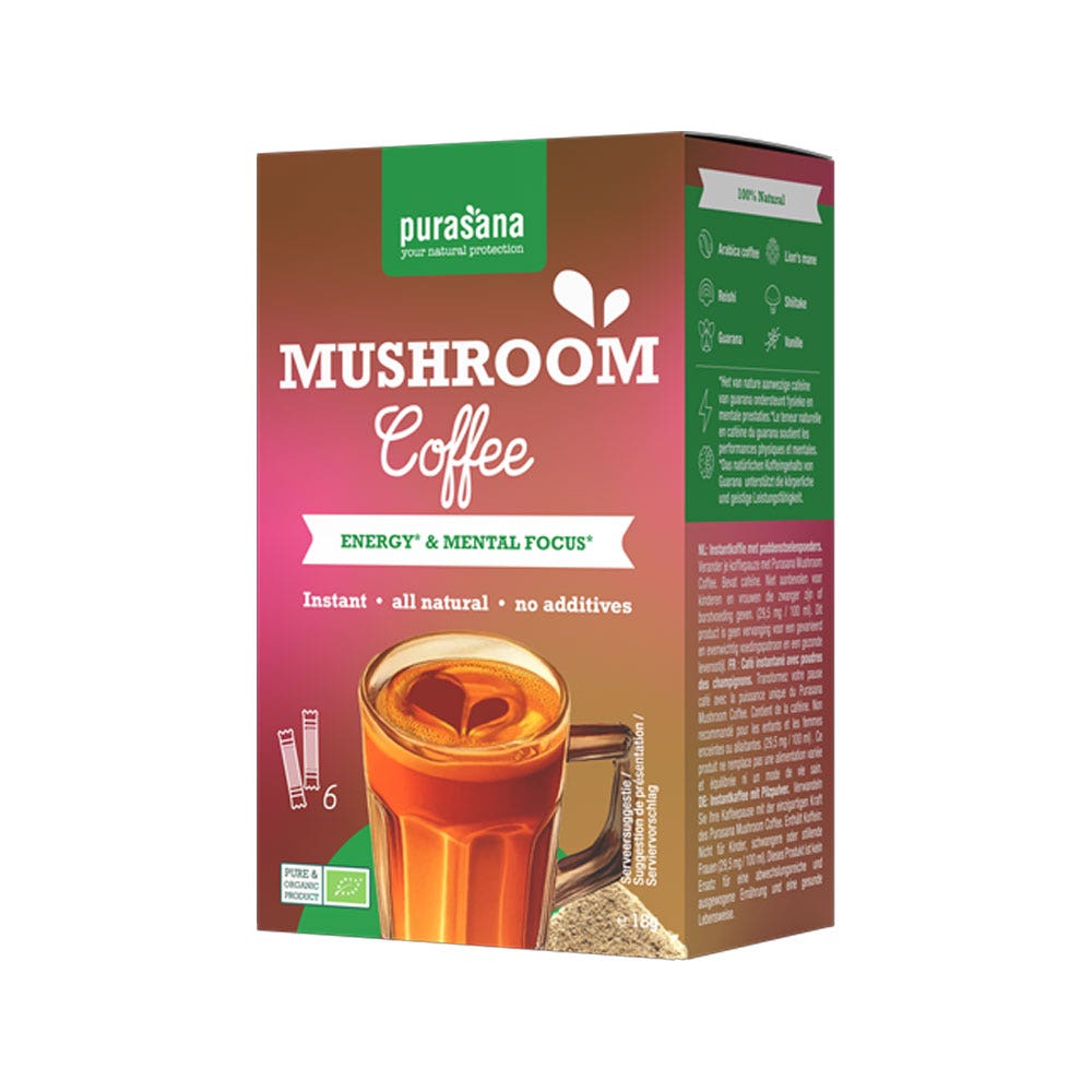 Purasana Mushroom Café Instantané 6x3g