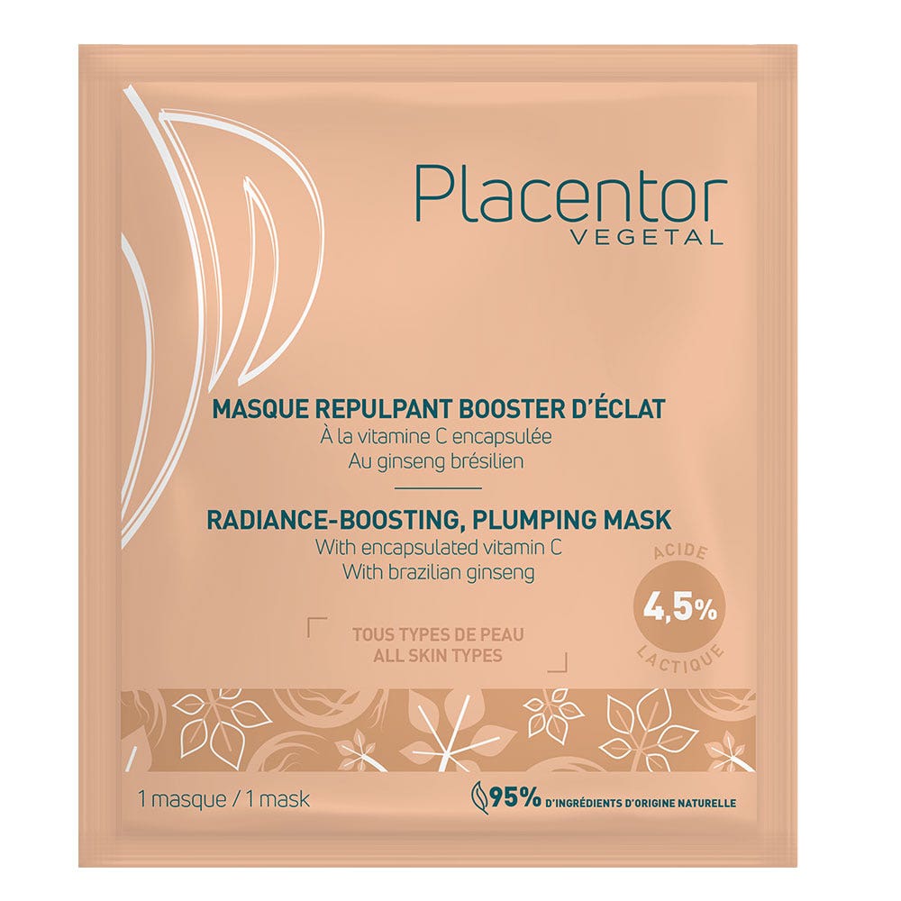 Placentor Végétal Masque repulpant booster d'éclat Tous types de peaux 25g