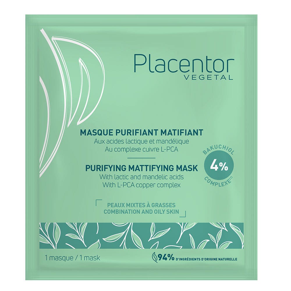Placentor Végétal Masque purifiant matifiant Peaux mixtes à grasses 25g
