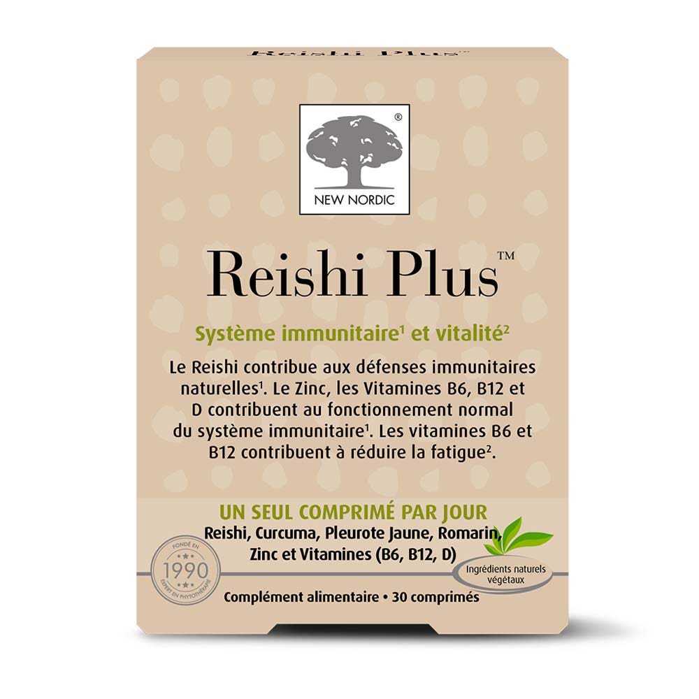 New Nordic Reishi Plus 30 Comprimés