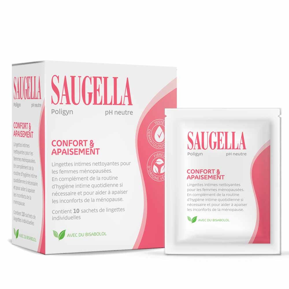 Lingettes Intimes x10 Polygin Saugella
