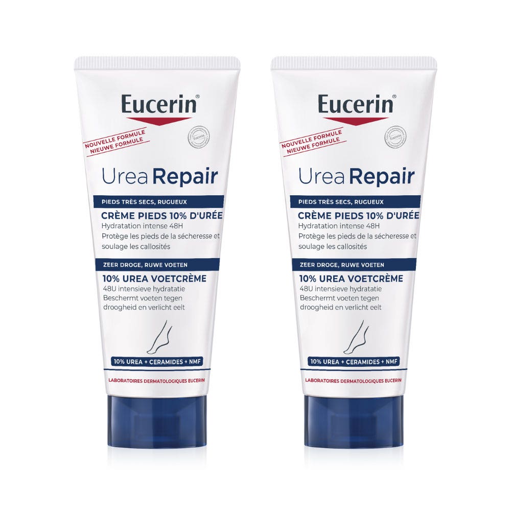 Eucerin UreaRepair Plus Crème Pieds 10% D'urée Peaux sèches et rugueuses 2x100ml