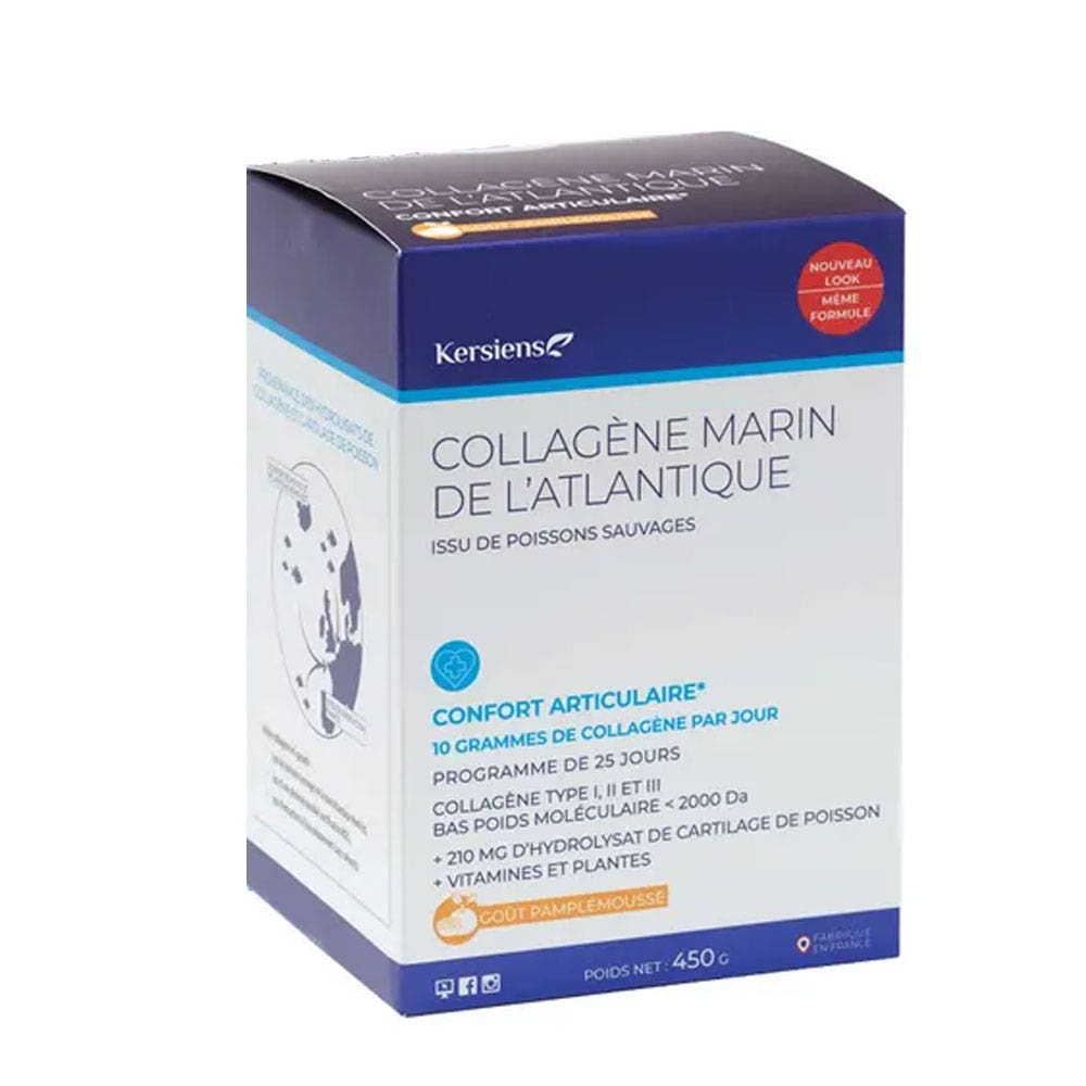 Kersiens Collagène Marin de l'Atlantique Confort Articulaire Goût Pamplemousse 450g