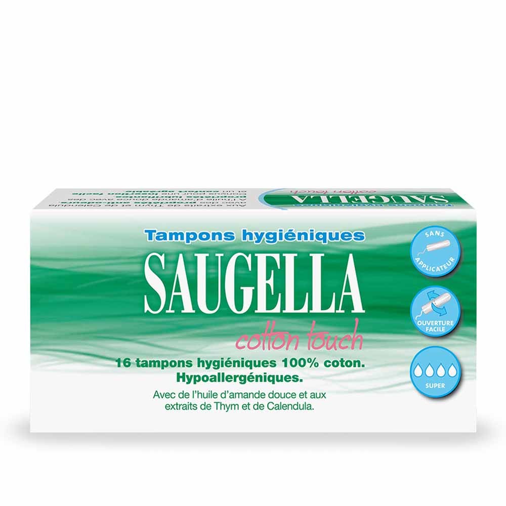 Tampons Hygieniques Super x16 CottonTouch Flux Abondant Saugella